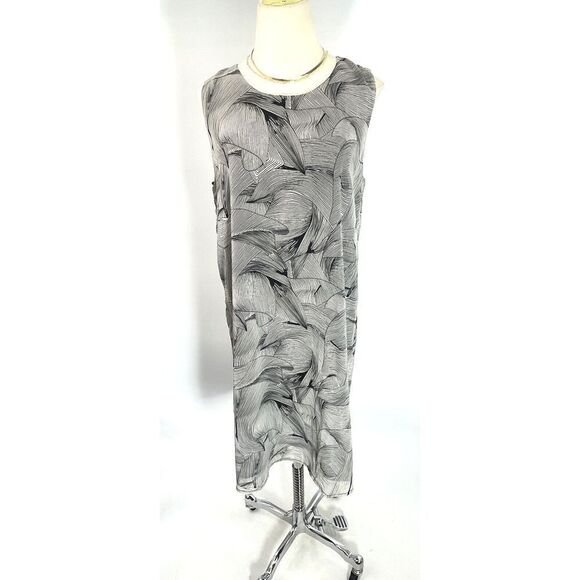 Walter Baker Medium Black White Dress Shift Sleeveless Lined Flowy - Picture 1 of 14